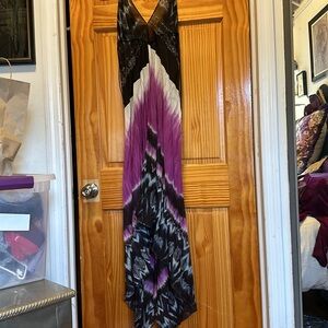 nicole miller coverup purple silk dress One Size NWT